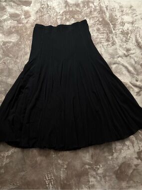 Vintage Elaua Kattau Skirt Women’s Size M Classic Black A-Line Midi Skirt